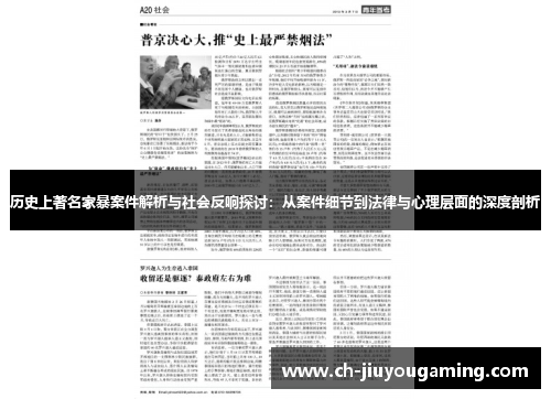历史上著名家暴案件解析与社会反响探讨：从案件细节到法律与心理层面的深度剖析